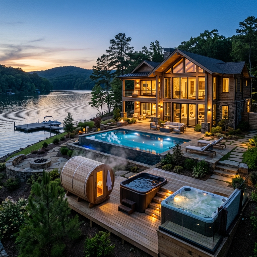 American Spa lakefront retreat